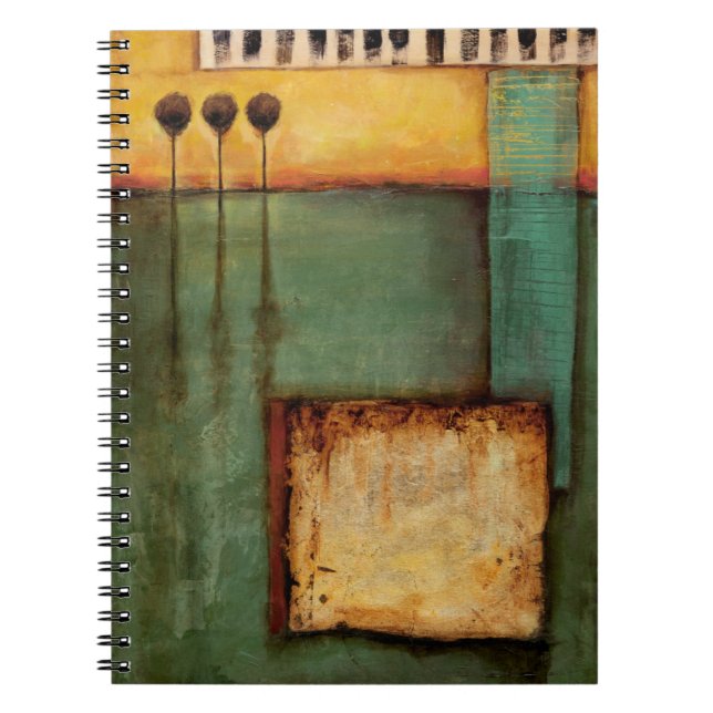 Cuaderno Pintura abstracta con claves de piano (Frente)