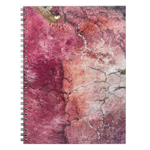 Cuaderno Pintura abstracta de color rojo y marrón