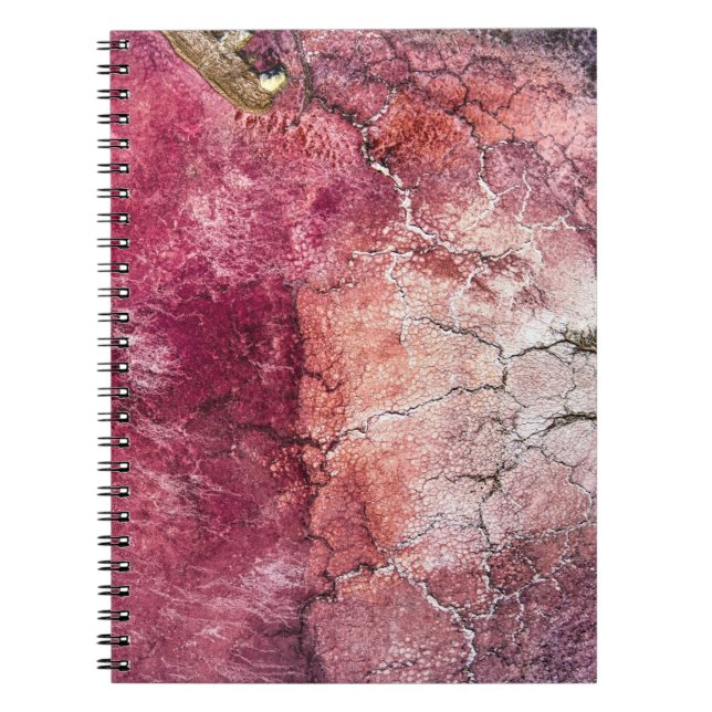 Cuaderno Pintura abstracta de color rojo y marrón (Frente)