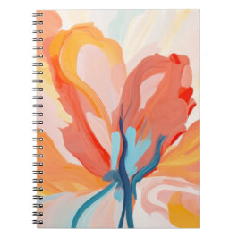 Cuaderno Pintura abstracta de fondo de flores