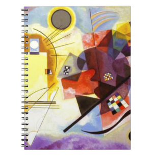Cuaderno Pintura abstracta de Kandinsky en amarillo rojo az