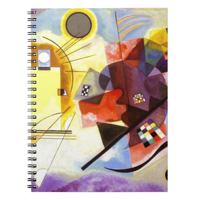 Cuaderno Pintura abstracta de Kandinsky en amarillo rojo az (Frente)
