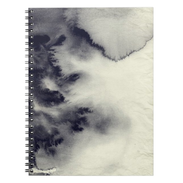 Cuaderno Pintura abstracta de la tinta en textura del papel (Frente)