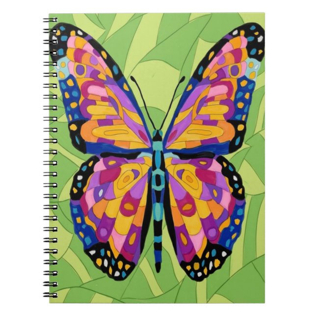 Cuaderno Pintura abstracta de mariposa  (Frente)