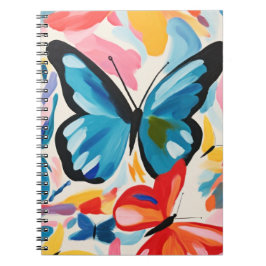Cuaderno Pintura abstracta de mariposas.