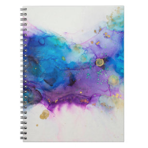 Cuaderno Pintura abstracta de tinta de alcohol. Alcohol Ink