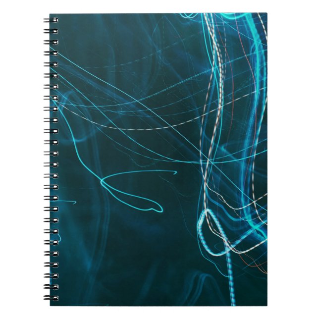Cuaderno Pintura abstracta en negro y azul (Frente)