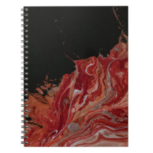 Cuaderno Pintura abstracta en rojo y blanco