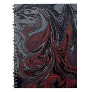 Cuaderno Pintura abstracta gris y roja