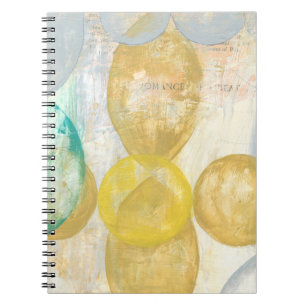 Cuaderno Pintura abstracta moderna en papel de periódico