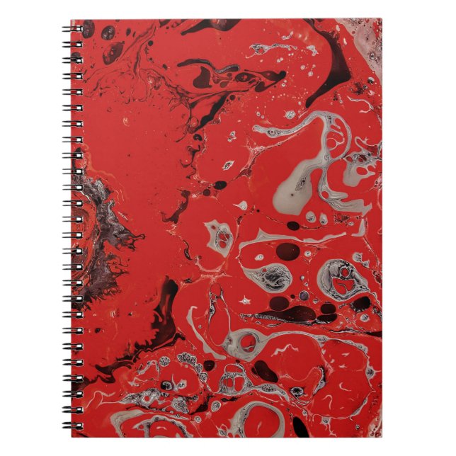 Cuaderno Pintura abstracta roja y gris (Frente)