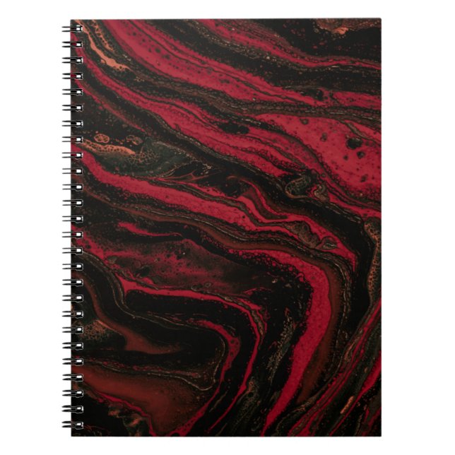 Cuaderno Pintura abstracta roja y negra (Frente)