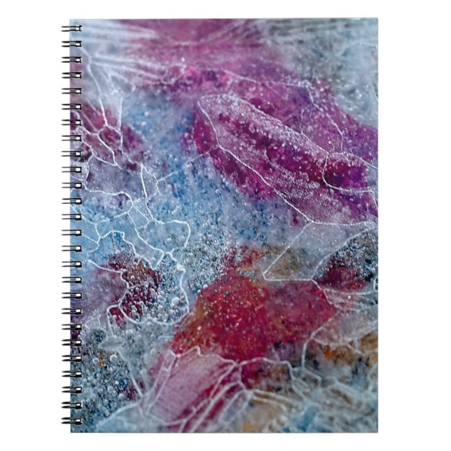 Cuaderno Pintura abstracta rosa y azul (Frente)