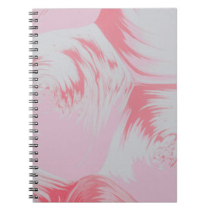 Cuaderno Pintura abstracta rosa y blanca