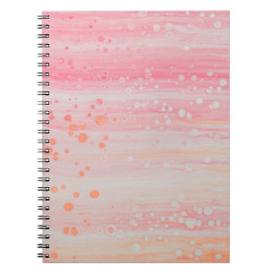Cuaderno Pintura abstracta rosa y blanca