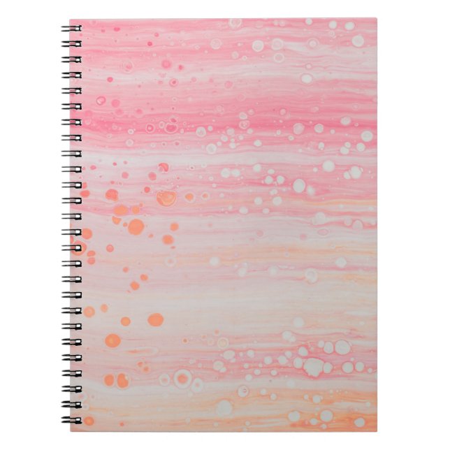 Cuaderno Pintura abstracta rosa y blanca (Frente)