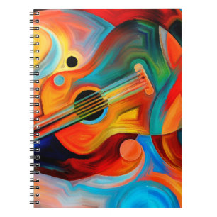 Cuaderno Pintura abstracta sobre el tema de la música y el