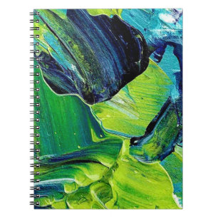 Cuaderno Pintura acrílica abstracta en azul