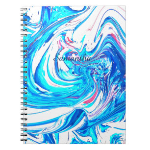 Cuaderno Pintura acrílica azul Resumen Remolque