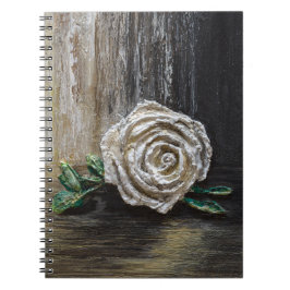 Cuaderno Pintura Acrílica de Rosa Blanca 
