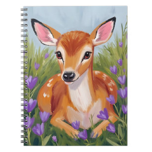 Cuaderno Pintura Acuarela de Ciervo Cría Animal