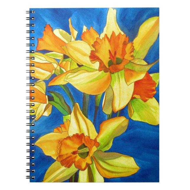 Cuaderno Pintura acuarela de narciso amarillo (Frente)