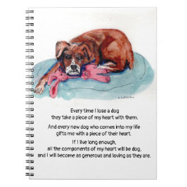 Cuaderno Pintura acuarela del mensaje de pérdida de crías y