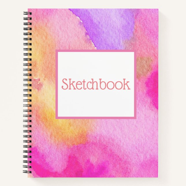 Cuaderno Pintura acuarela rosa (Anverso)