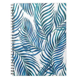 Cuaderno Pintura acuarela sin fisuras de patrón tropical