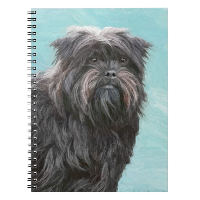 Cuaderno Pintura Affenpinscher - Arte Perro Original Cuto (Frente)