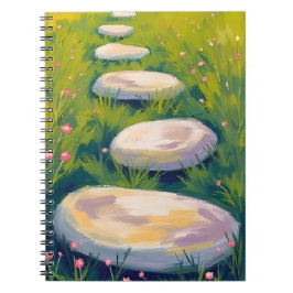 Cuaderno Pintura al Acuarela de Piedras de Paso de Jardín