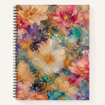 Pintura al óleo floral abstracta impresionista vib