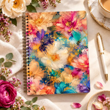 Pintura al óleo floral abstracta impresionista vib