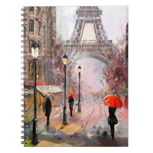 Cuaderno pintura al óleo sobre lienzo, vistas a la calle de