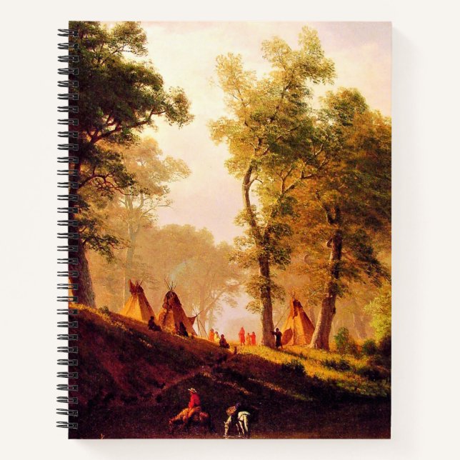 Cuaderno pintura Albert Bierstadt, El río Wolf Kansas (Anverso)