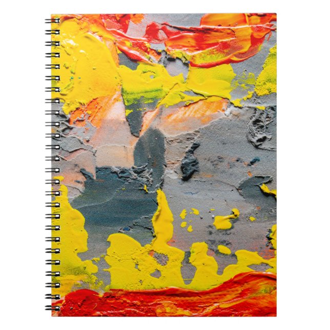 Cuaderno pintura amarilla, roja y verde (Frente)