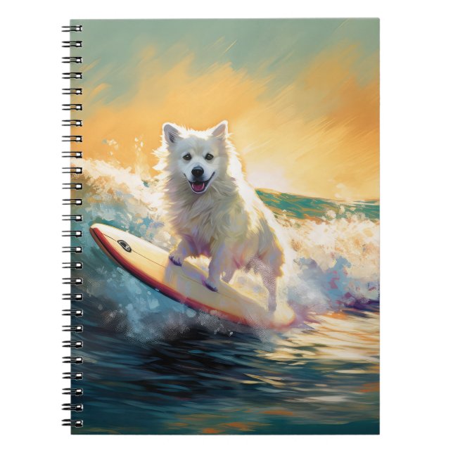 Cuaderno Pintura americana de surf en Eskimo Beach (Frente)