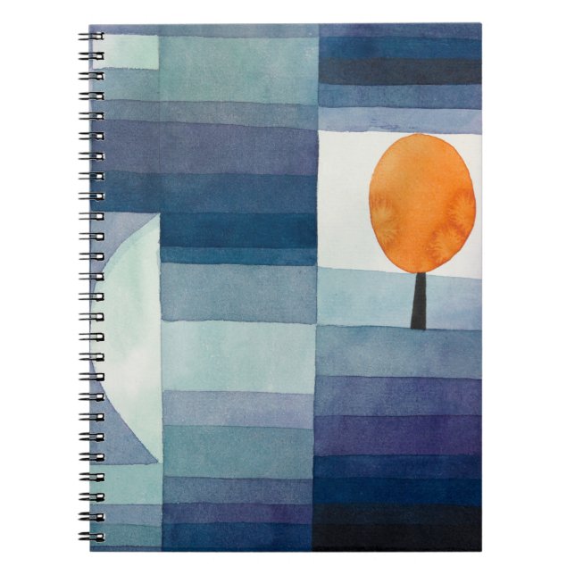 Cuaderno Pintura azul del árbol abstracto de Paul Klee (Frente)
