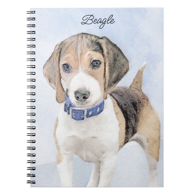 Cuaderno Pintura Beagle - Arte Perro Original Cuto (Frente)
