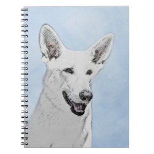 Cuaderno Pintura blanca del pastor - arte original lindo