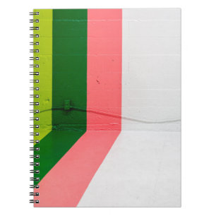 Cuaderno Pintura blanca, rosa, verde y amarilla
