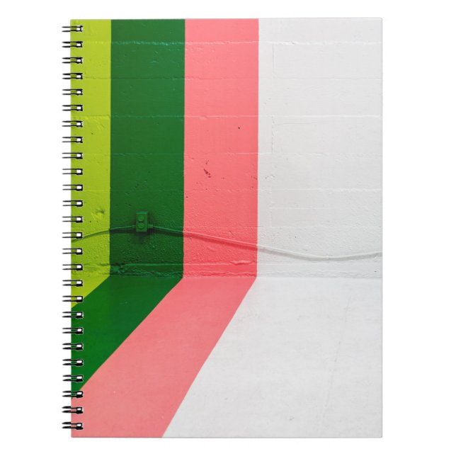 Cuaderno Pintura blanca, rosa, verde y amarilla (Frente)