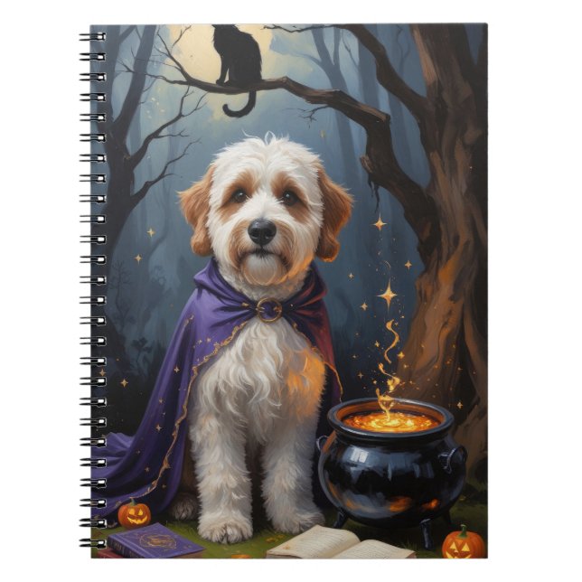Cuaderno Pintura caprichosa de Halloween de perro Bernedood (Frente)