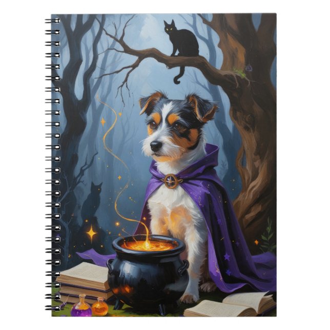 Cuaderno Pintura caprichosa de Halloween del terrier austra (Frente)