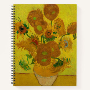 Cuaderno Pintura de 15 girasoles de Vincent Van Gogh
