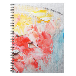 Cuaderno pintura de aceite de color sobre pintura de lienzo