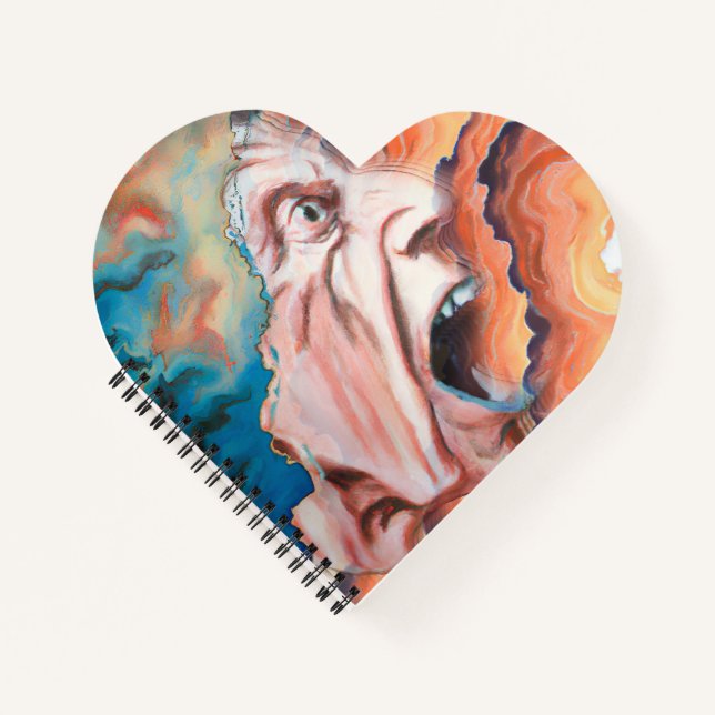 Cuaderno Pintura de aceite de ondas de pánico (Anverso)