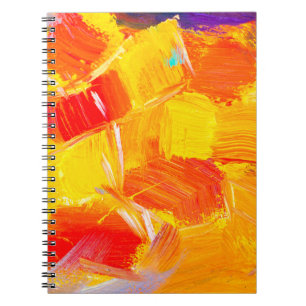Cuaderno pintura de aceite de textura pintura de frutas flo