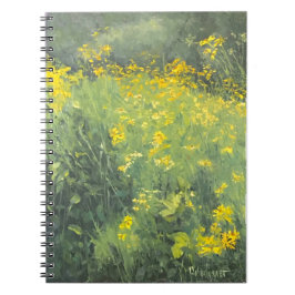 Cuaderno Pintura de aceite original de flor silvestre amari