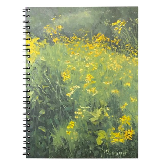 Cuaderno Pintura de aceite original de flor silvestre amari (Frente)